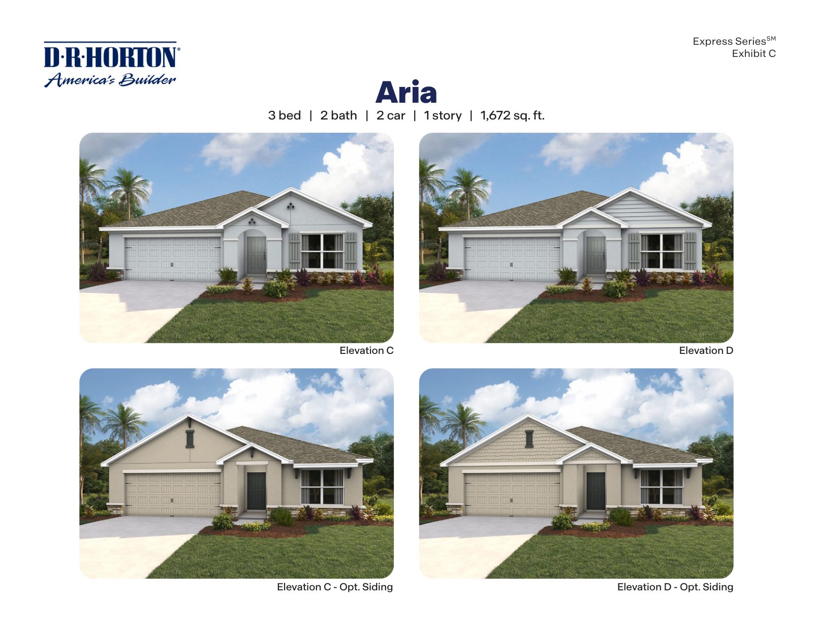 Aria brochure, page 1 of 2