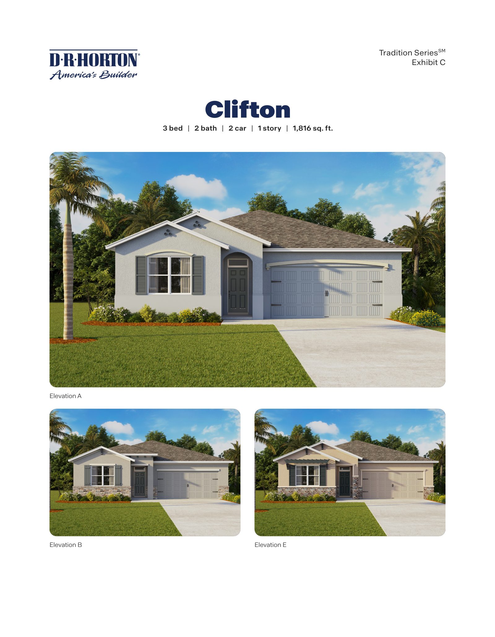 Clifton brochure, page 1 of 2
