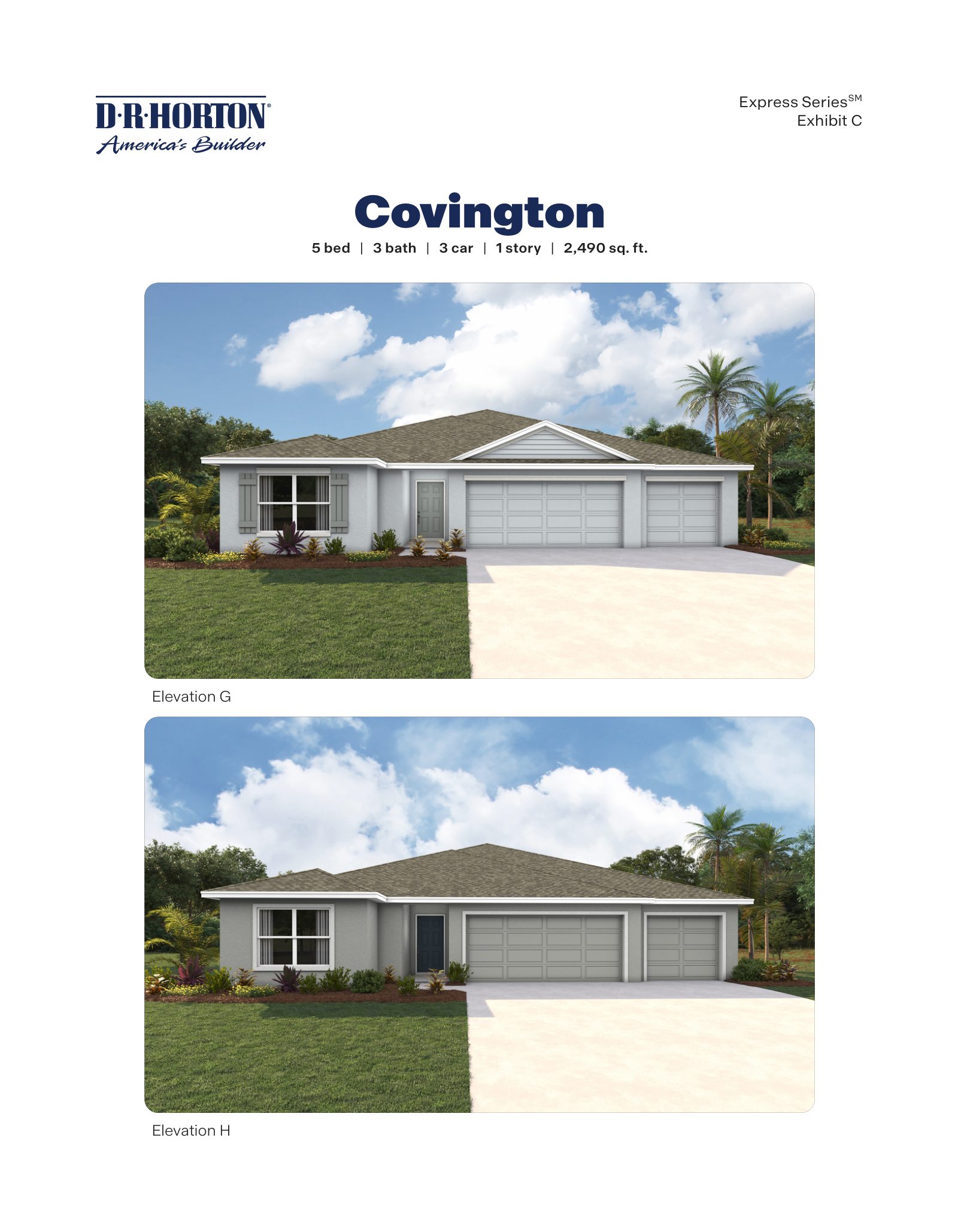 Covington brochure, page 1 of 2