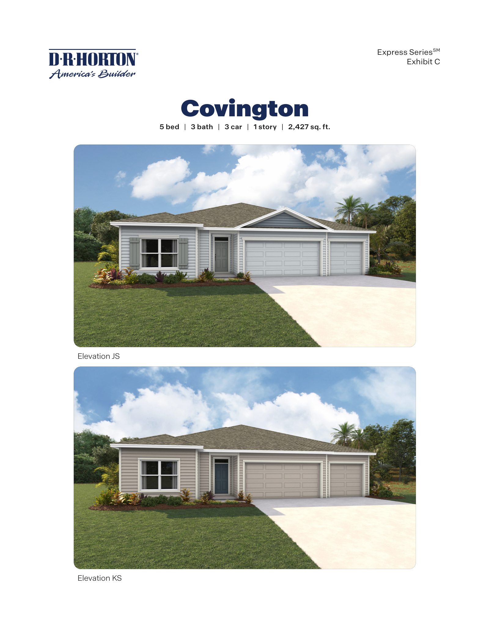 Covington brochure, page 1 of 2