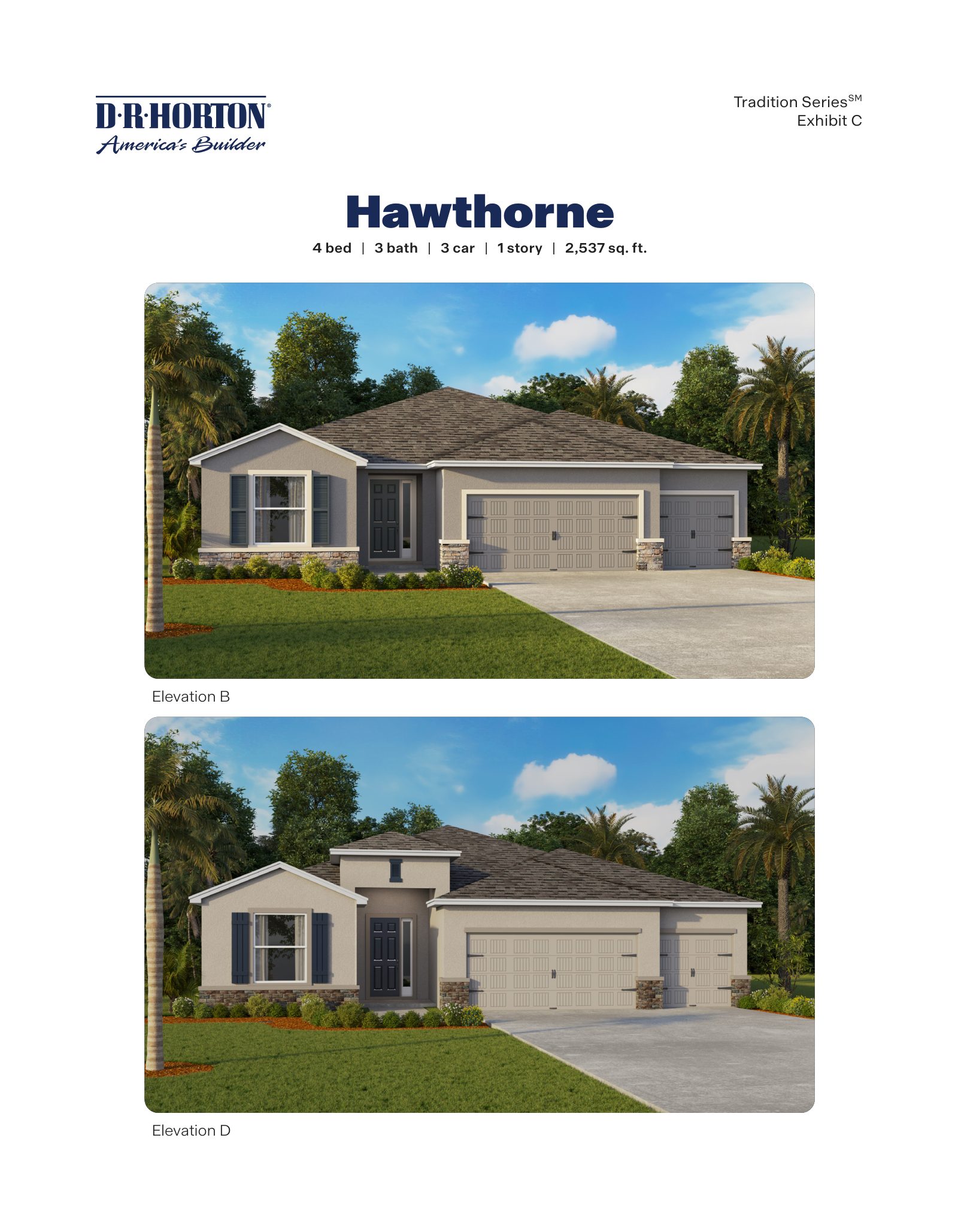 Hawthorne brochure, page 1 of 2