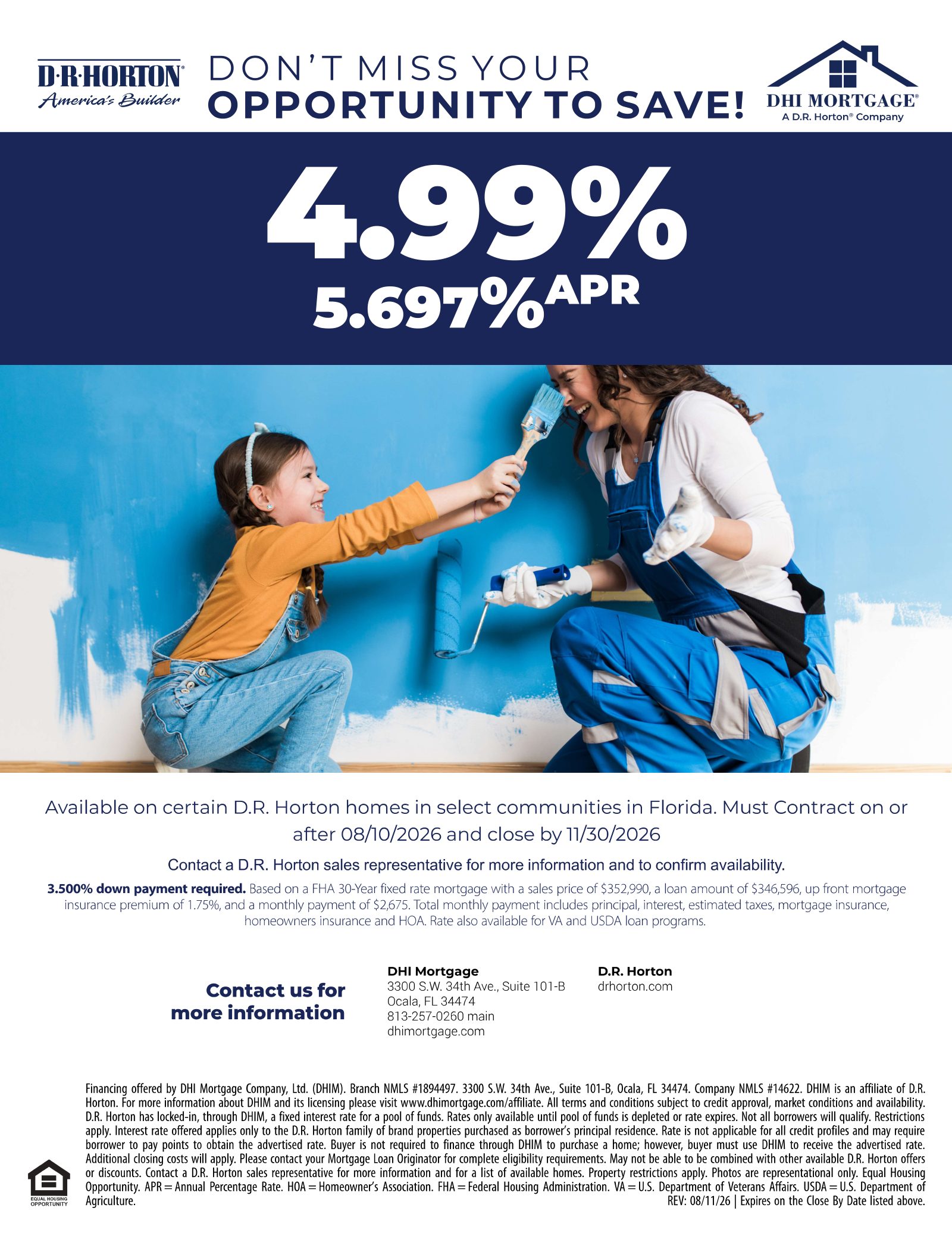 4.99% FHA / VA / USDA flyer, page 1