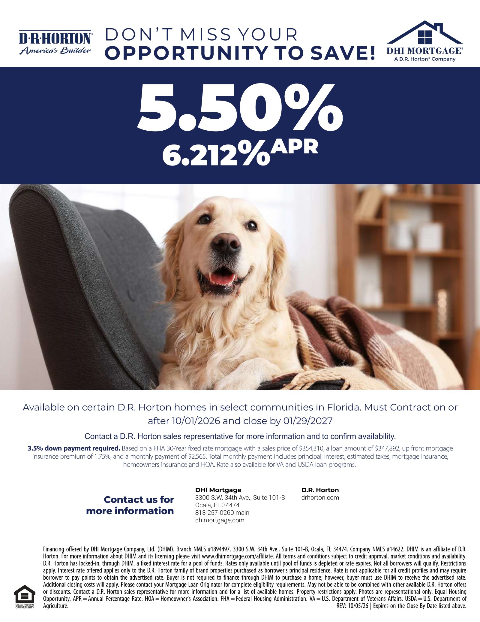 5.50% Government Rate flyer, page 1