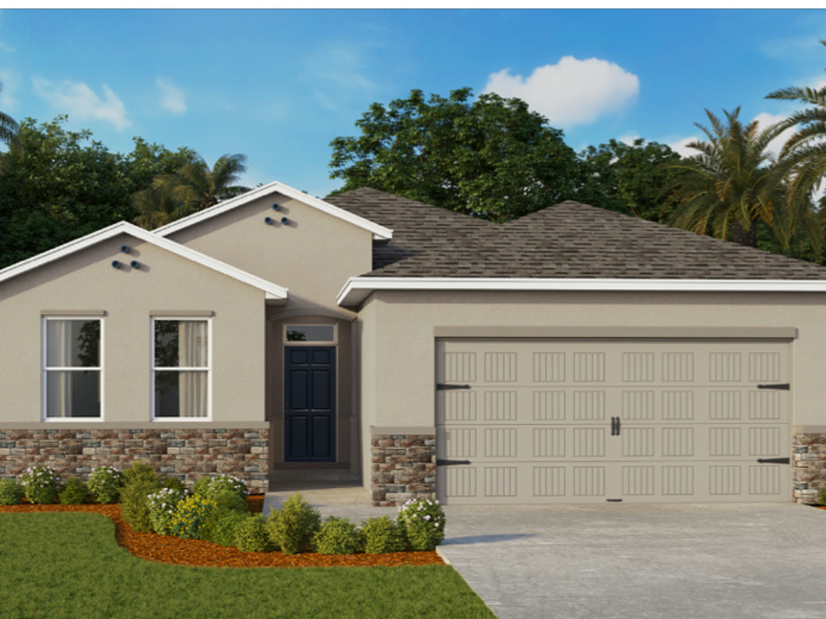 Avon plan exterior — new homes